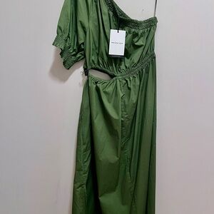 Who What Wear x Target One Shoulder Green Dress